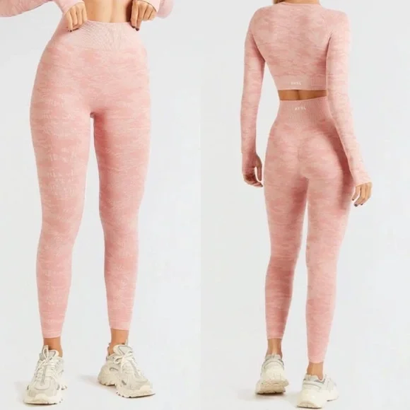 AYBL CAMO SEAMLESS LEGGING Peach Sz Small Women #BEAYBL - Picture 1 of 9